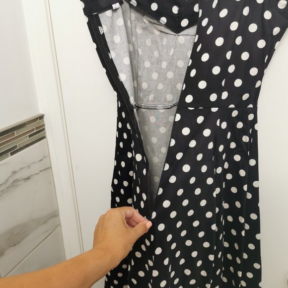 Collectief 50s Dolores Doll polka swingdress - Picture 3 of 9